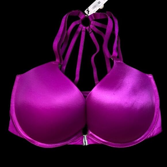Victorias Secret Very Sexy Push Up Heavily Padded Strappy back Satiny bra 32DDD - Picture 5 of 5